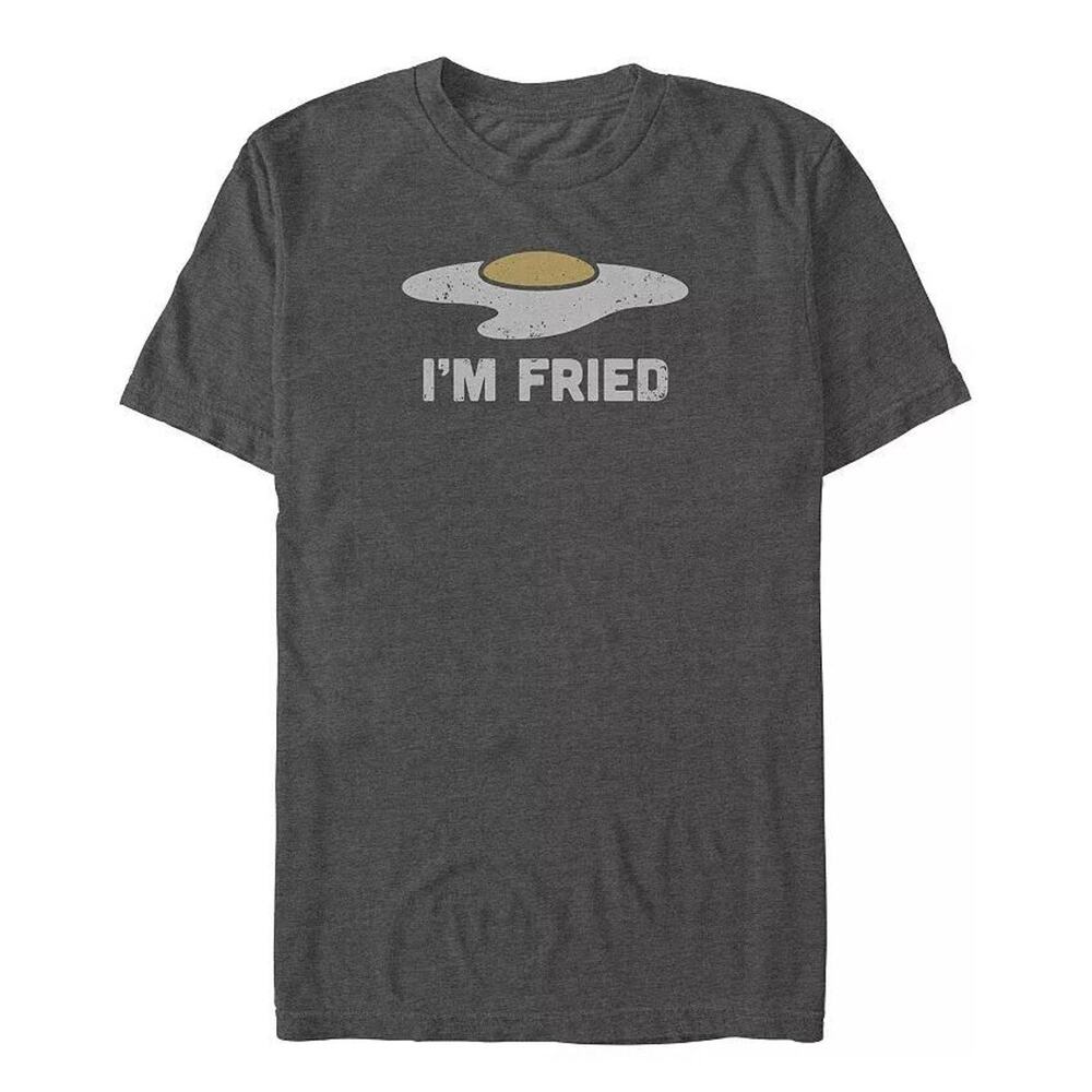 Mad Engine Big & Tall I'M Fried Graphic Short Sleeve T-Shirt in Charcoal 3XL $30